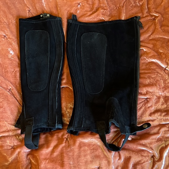 Perri’s black suede half chaps 17 NWOT - Picture 4 of 6